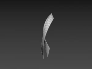 white ribbon 3D Model