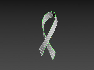 white ribbon 3D मॉडल