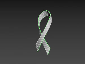 white ribbon 3D Model