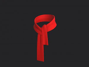 rode sjaal 3D Model