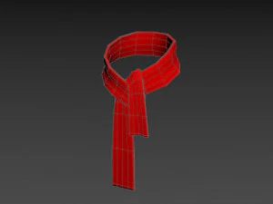 rode sjaal 3D Model
