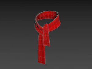 rode sjaal 3D Model