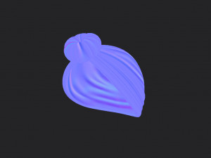 women turban hat 3D Model