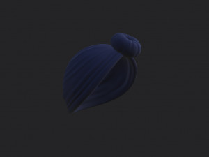 women turban hat 3D Model