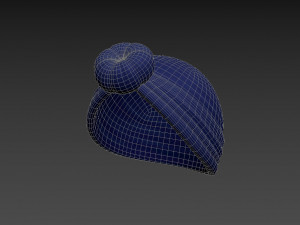 women turban hat 3D Model