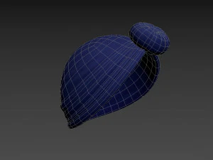 women turban hat 3D Model