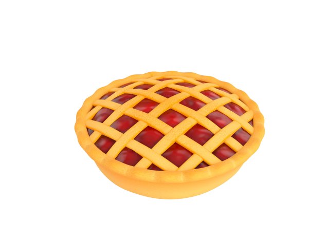 cherry pie 3D Модель .c4d .max .obj .3ds .fbx .stl .blend 