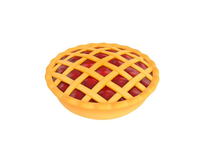 pai berisi buah ceri Model 3D .c4d .max .obj .3ds .fbx .stl .blend