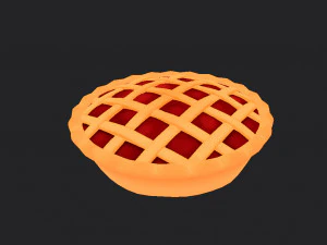 pai berisi buah ceri Model 3D