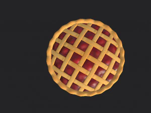pai berisi buah ceri Model 3D