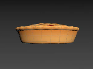 pai berisi buah ceri Model 3D