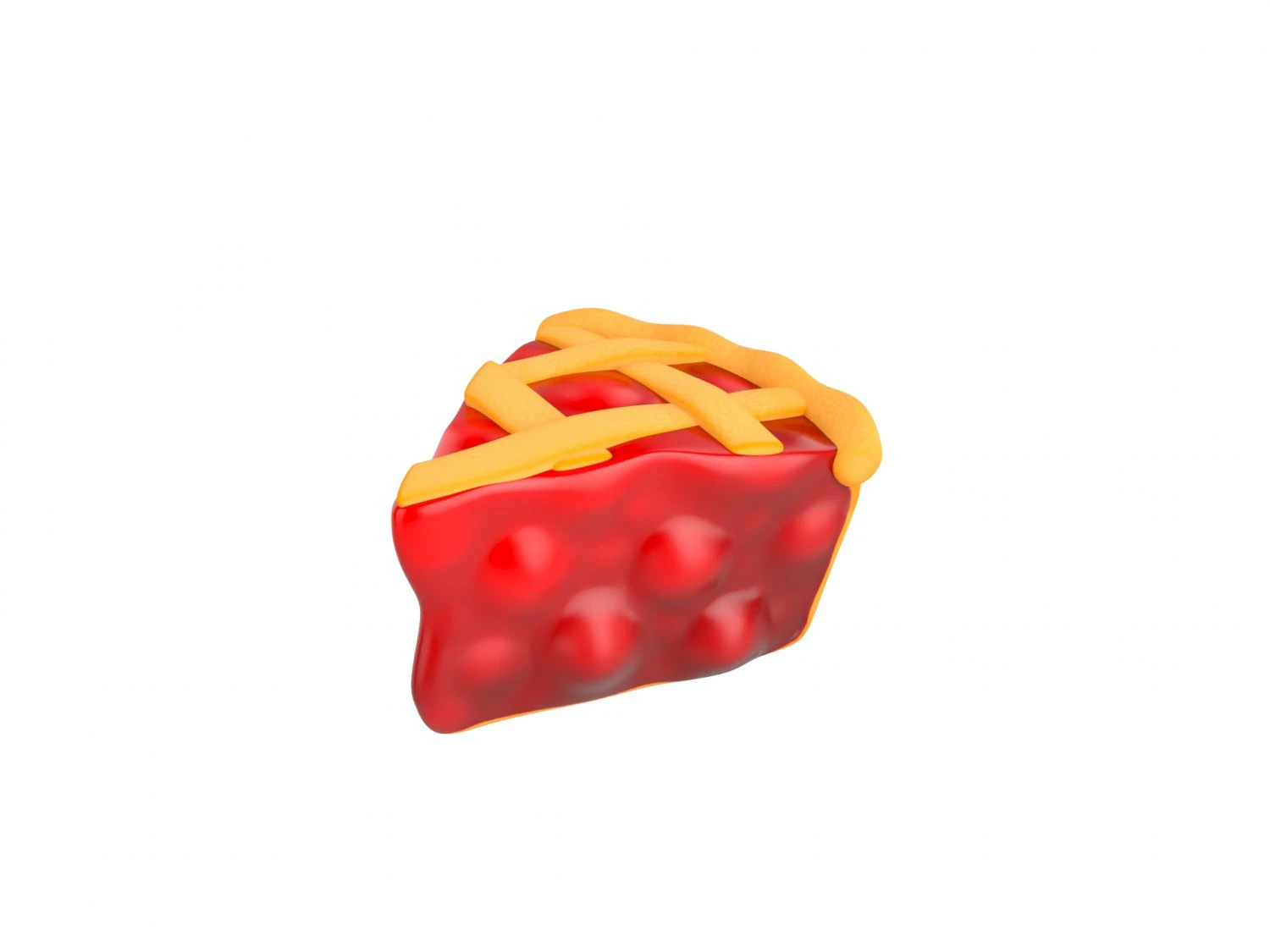 cherry pie slice 3D Model .c4d .max .obj .3ds .fbx .stl .blend