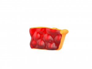 cherry pie slice 3D 모델