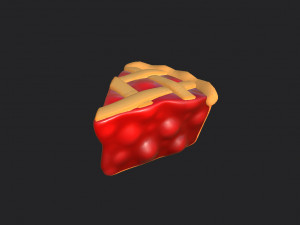 cherry pie slice 3D 모델