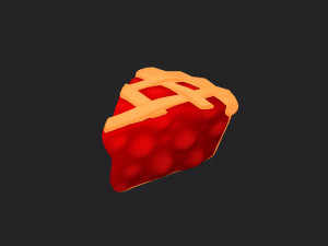 cherry pie slice 3D 모델