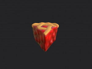 cherry pie slice 3D 모델
