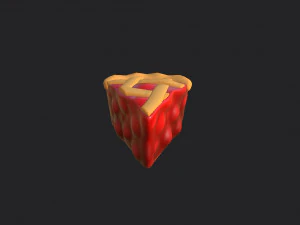 cherry pie slice 3D Model