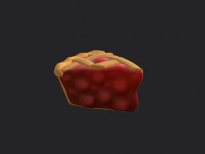 cherry pie slice 3D Model