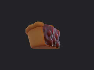 cherry pie slice 3D 모델