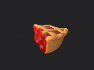 cherry pie slice 3D 모델