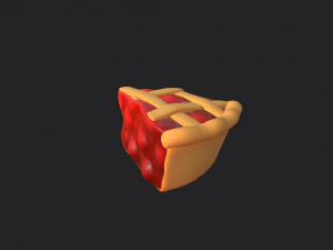 cherry pie slice 3D Model