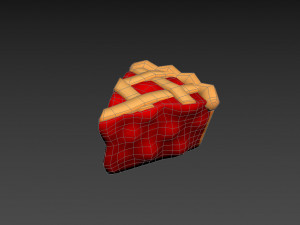 cherry pie slice 3D 모델