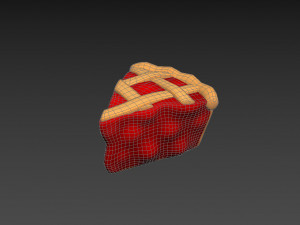 cherry pie slice 3D 모델