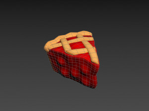 cherry pie slice 3D 모델