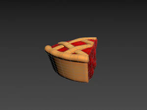 cherry pie slice 3D Model