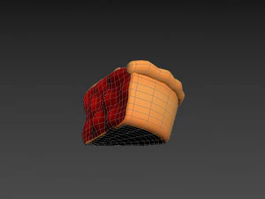 cherry pie slice 3D Model