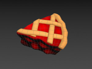 cherry pie slice 3D 모델