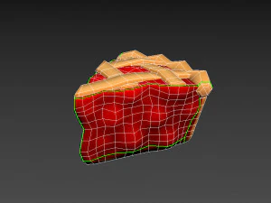 cherry pie slice 3D Model