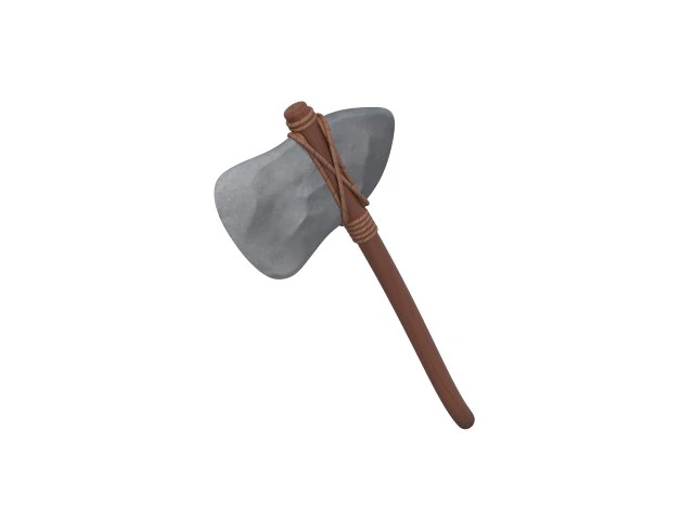 stone axe 3D Model .c4d .max .obj .3ds .fbx .stl .blend 