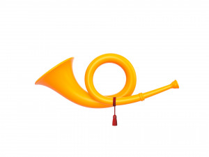 hunting horn Model 3D