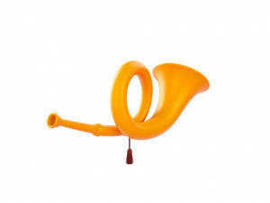 hunting horn Model 3D