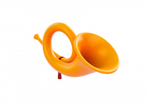 hunting horn Model 3D