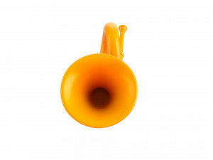 hunting horn Model 3D