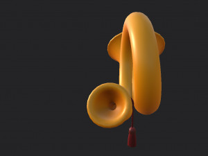hunting horn Model 3D