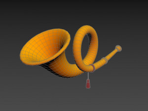 hunting horn Model 3D