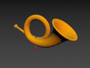 hunting horn Model 3D
