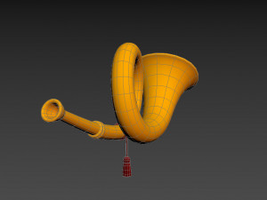 hunting horn Model 3D