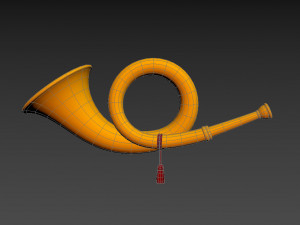 hunting horn Model 3D