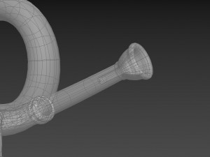 hunting horn Model 3D