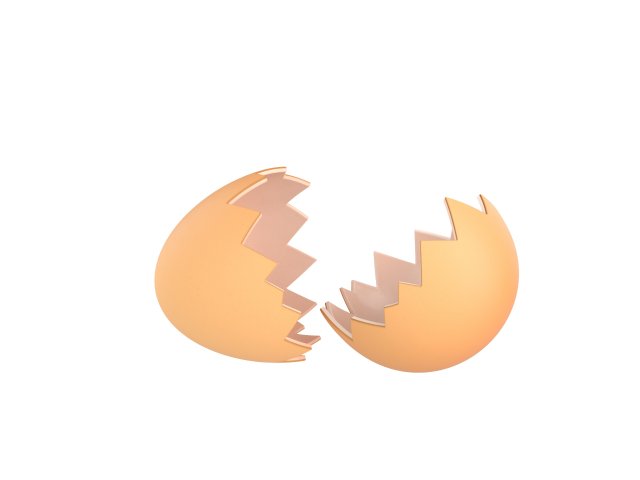 Egg shell 3D-Modell .c4d .max .obj .3ds .fbx .stl .blend 