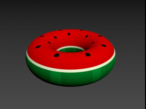 swimming ring watermelon Modelo 3D