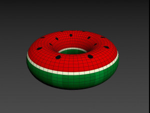 swimming ring watermelon Modelo 3D