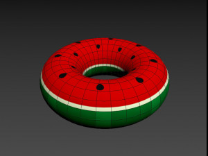 swimming ring watermelon Modelo 3D