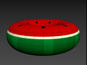 swimming ring watermelon Modelo 3D