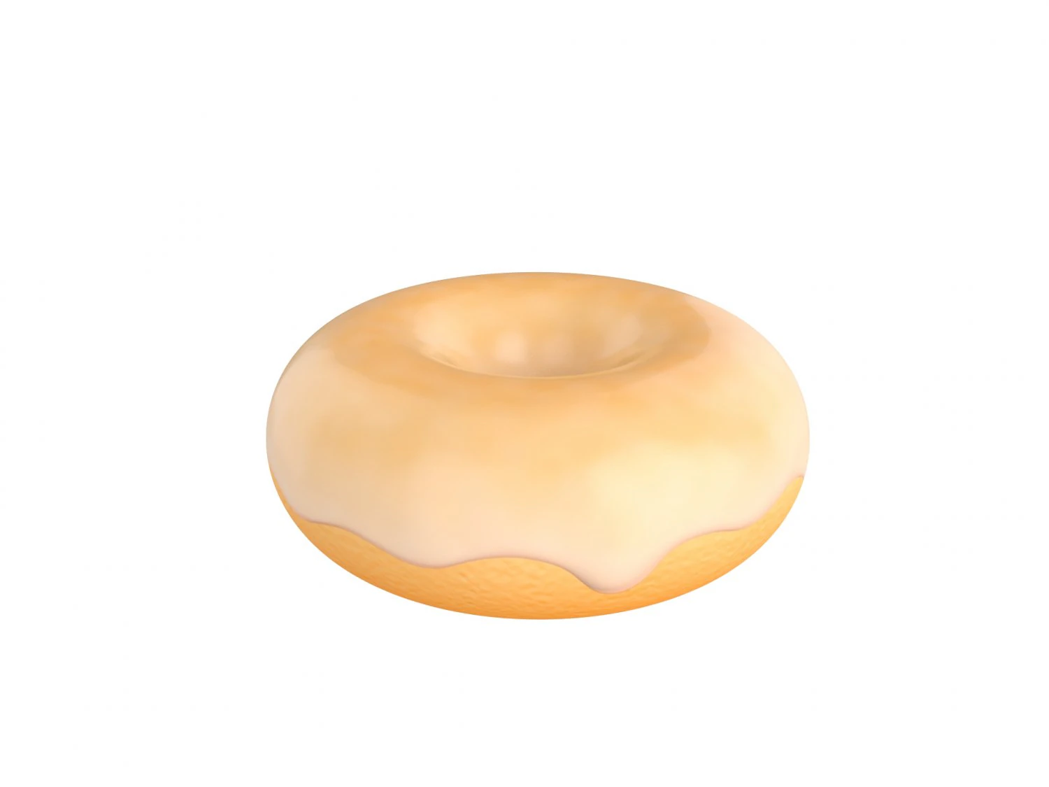 glazed donut 3D Model .c4d .max .obj .3ds .fbx .stl .blend 