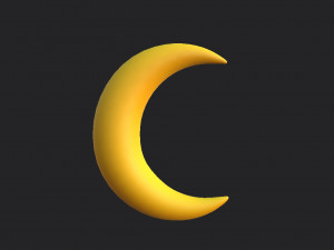 moon symbol 3D मॉडल